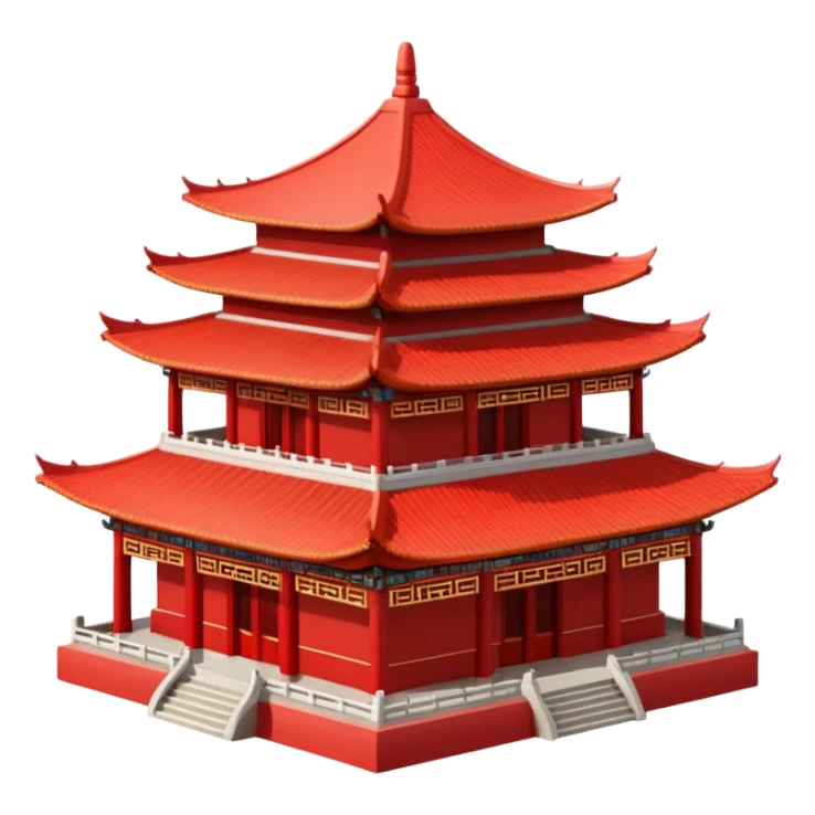 Chinese traditional building that looks a bit like a temple sticker