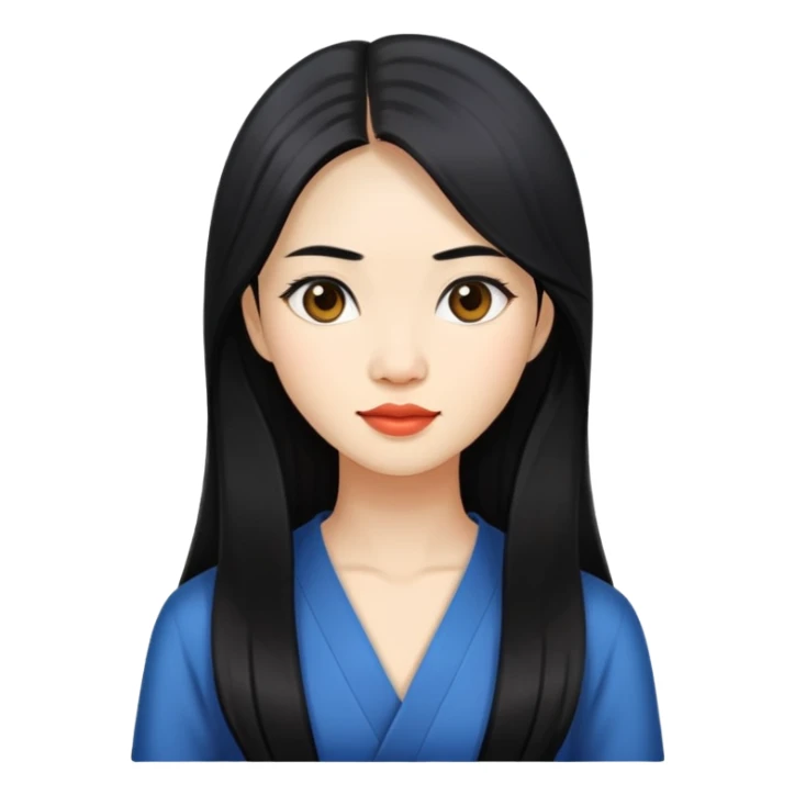 Vietnamese woman with Long hair sticker