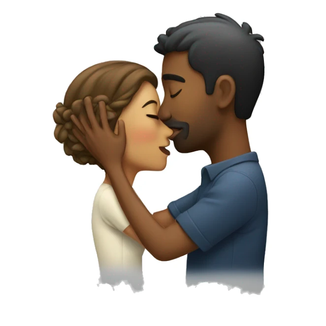 Man kissing woman sticker