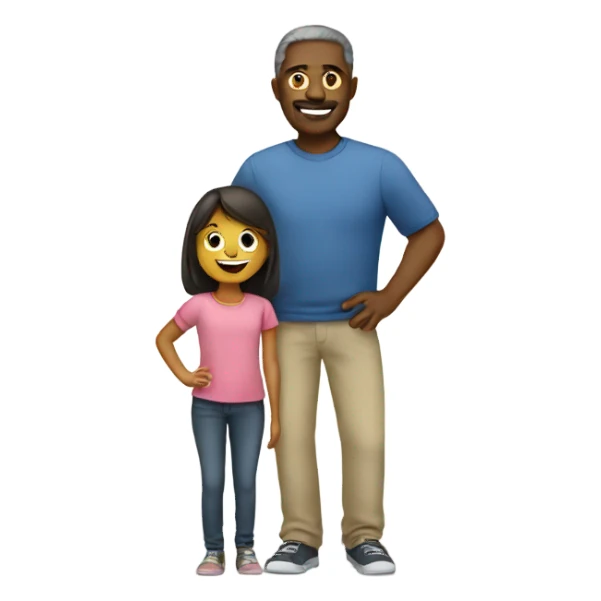 Father with girl sticker