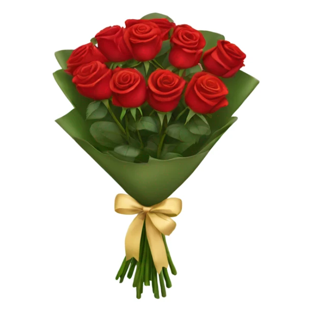 bouquet of 12 red roses sticker