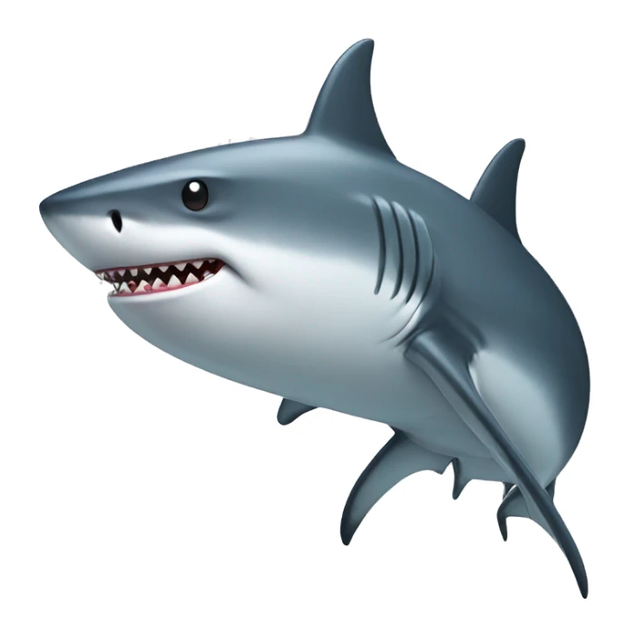 Shark with a top  sticker