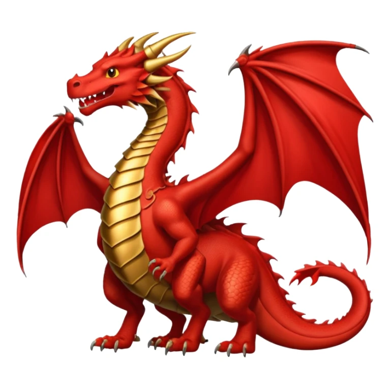 Un dragón rojo vestido elegante con monóculo  sticker