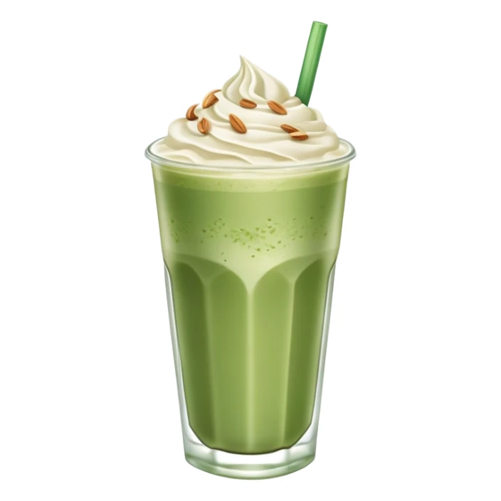 Iced matcha latte with oat milk, no whipped cream sticker