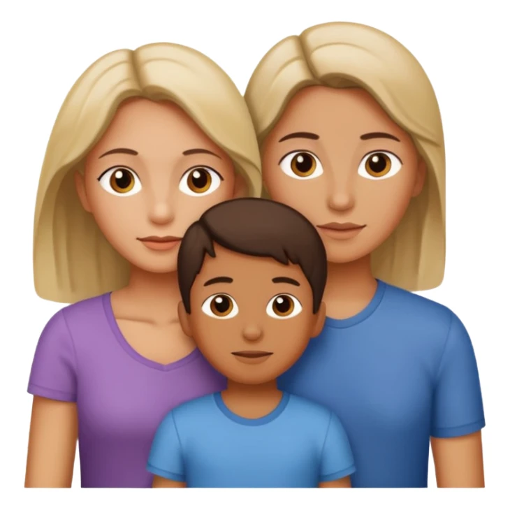 Mamá y dos hijos niño y niña  sticker