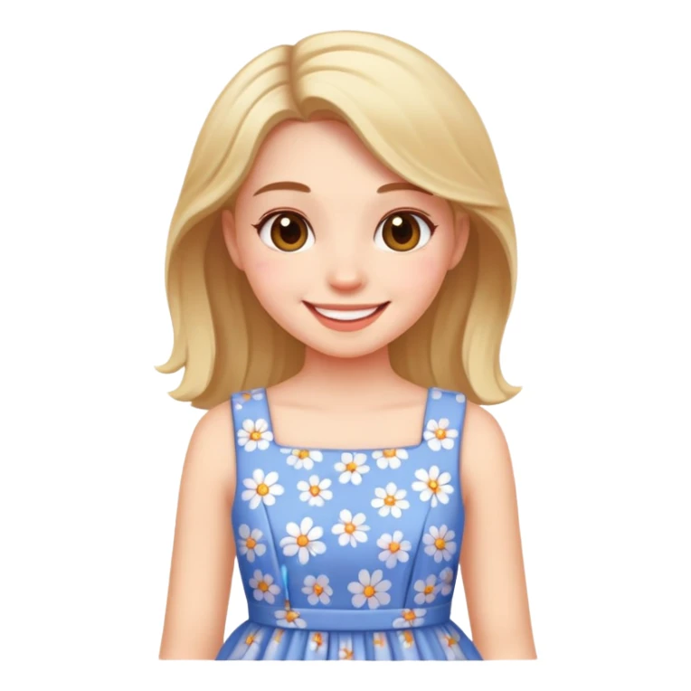 girl in a cute dress sticker