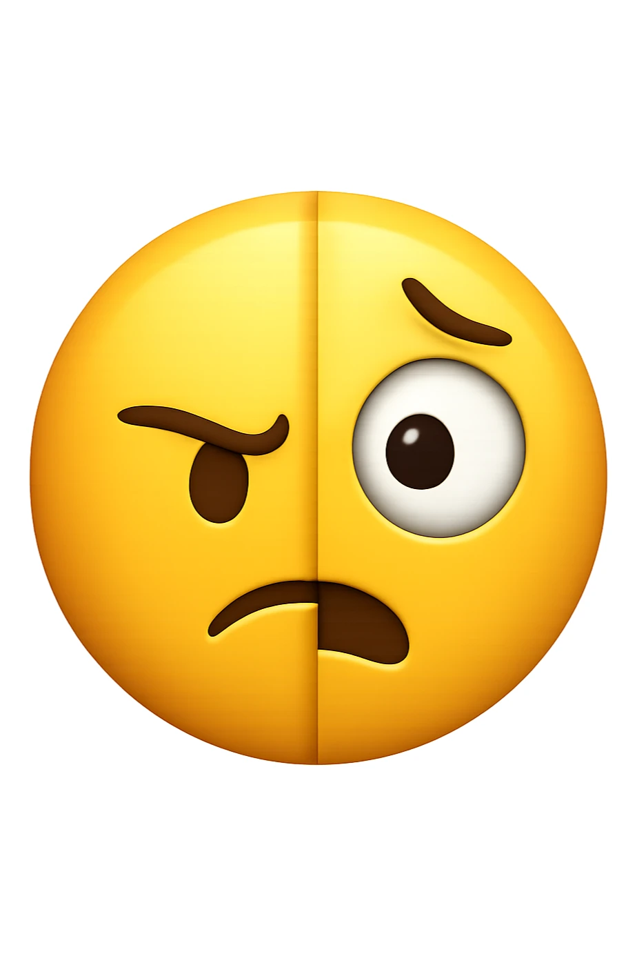 irritabilità o ansia improvvisa - fai due metà emoji stile iphone sticker