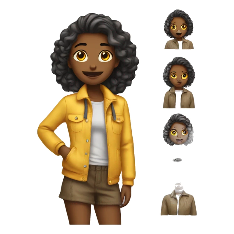 Girl dressing  sticker