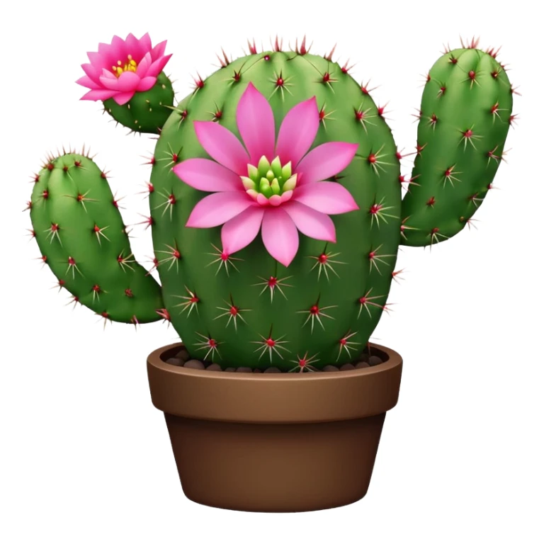 Cactus with flower succulent small sticker
