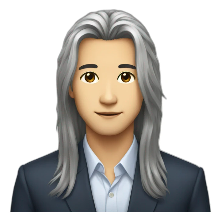 young-president-japanese-longhair sticker