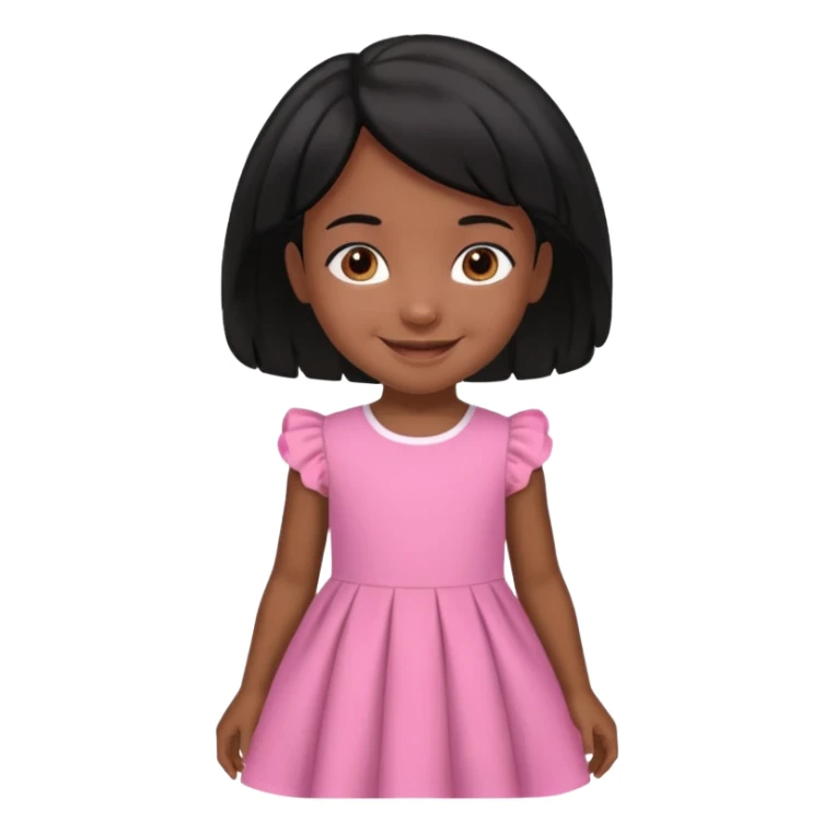 6 to 7 years black daughter with black hair emoji sticker