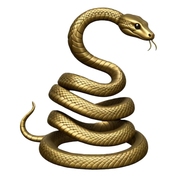Snake sculpture Standing sticker