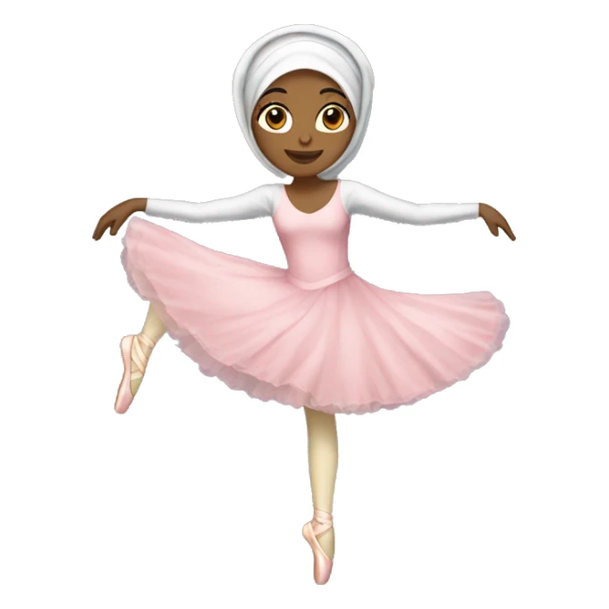 hijabi ballerina, full body sticker
