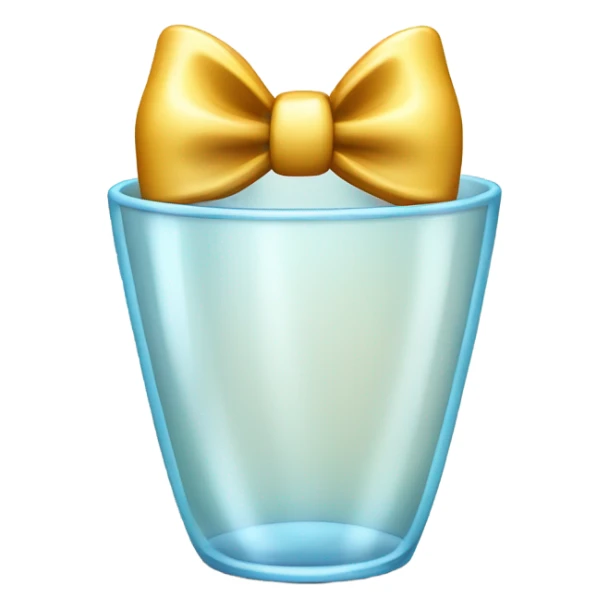 Cute bow glass cup the trendy one sticker