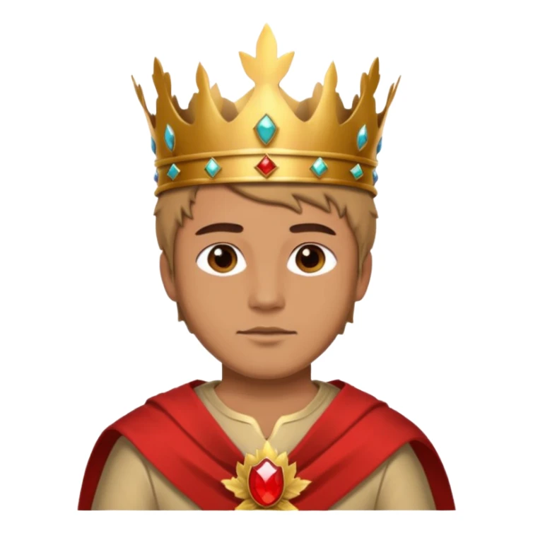 Autumn King – maple crown + bronze sash,Red Kings. sticker