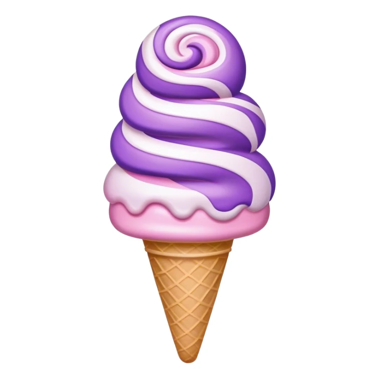 light pink and purple swirl ice cream sticker