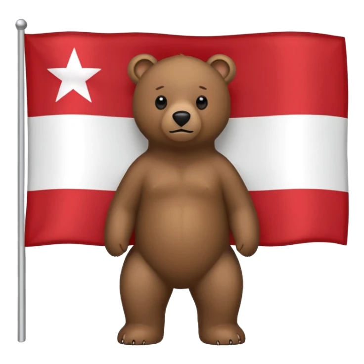 California state flag emoji with bear, red star, and red stripe sticker