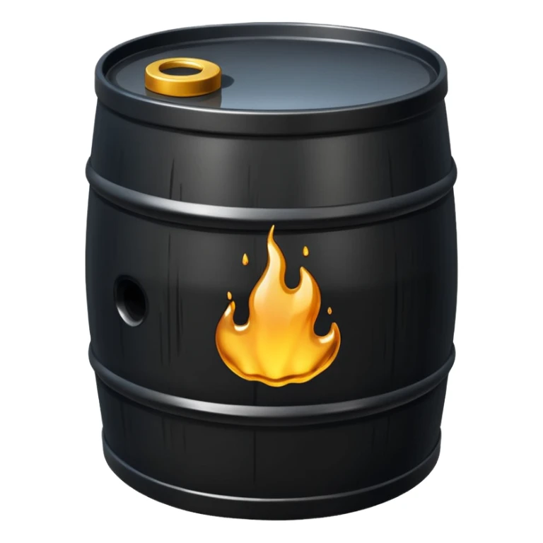 generate a realistic a barrel of oil sticker