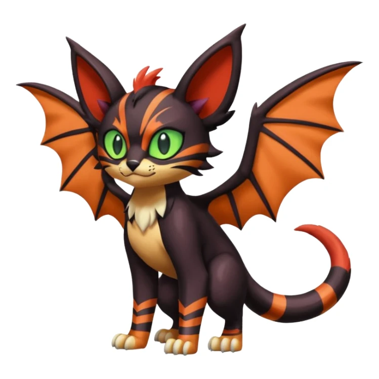 Liepard-Noivern-Litten-Sprigatito-Pokémon-fusion-creature (full body) sticker