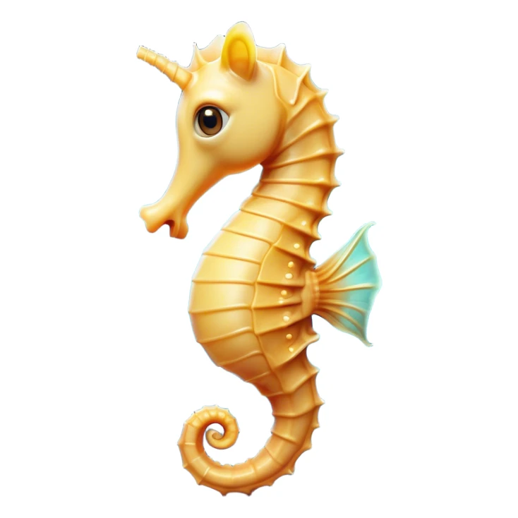 Cinematic Comical Sea Horse Portrait Emoji, Head tilted dramatically with an exaggeratedly amused expression, featuring a delicately curved body with a whimsically coiled tail and wide, comically expressive eyes full of playful disbelief, Simplified yet hilariously expressive features, highly detailed, glowing with a slightly sassy aquatic glow, high shine, dramatic yet playful, stylized with an air of quirky marine mischief, soft glowing outline, capturing the essence of a meme-worthy sea horse that looks ready to drift its way into viral fame! sticker