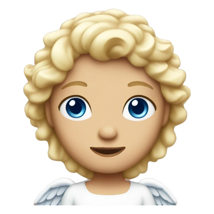 Angel with blue eyes and blond hair sticker
