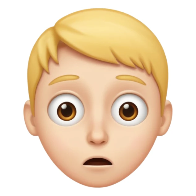 surprised face no nose sticker