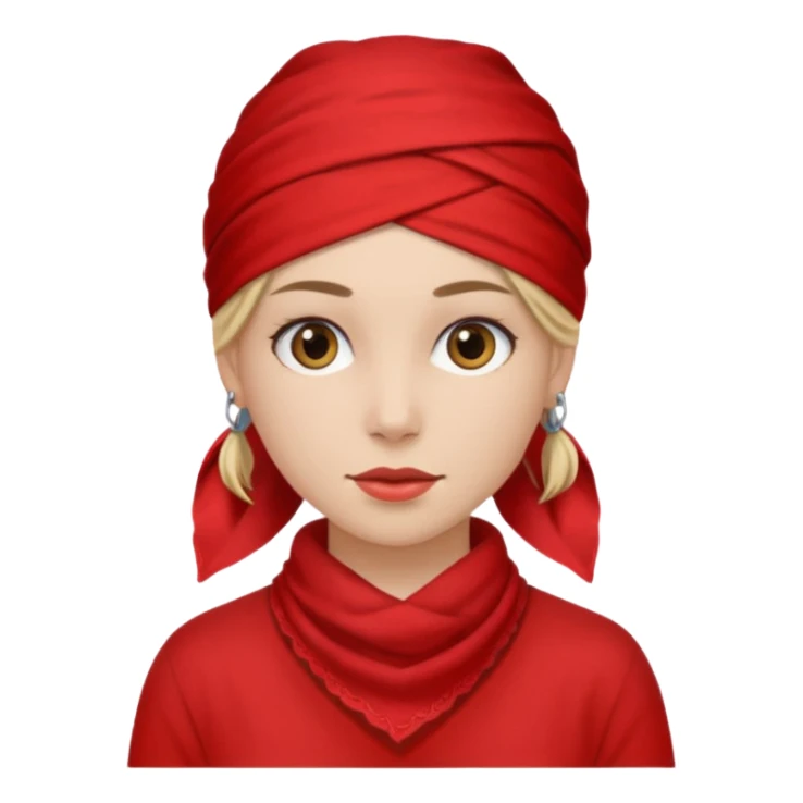 woman with wearing red bandana sticker