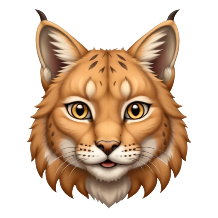A high-resolution photo-realistic digital illustration of a majestic young lynx, chest upward A high-resolution, photo-realistic digital illustration of a majestic young Eurasian lynx, shown from the chest upward.  sticker