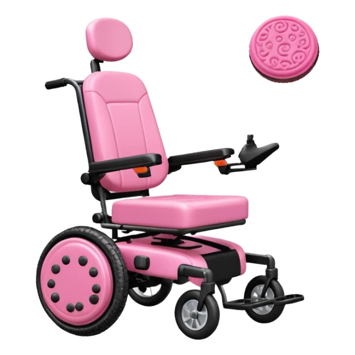 pink oreo cookies design on electric wheelchair sticker