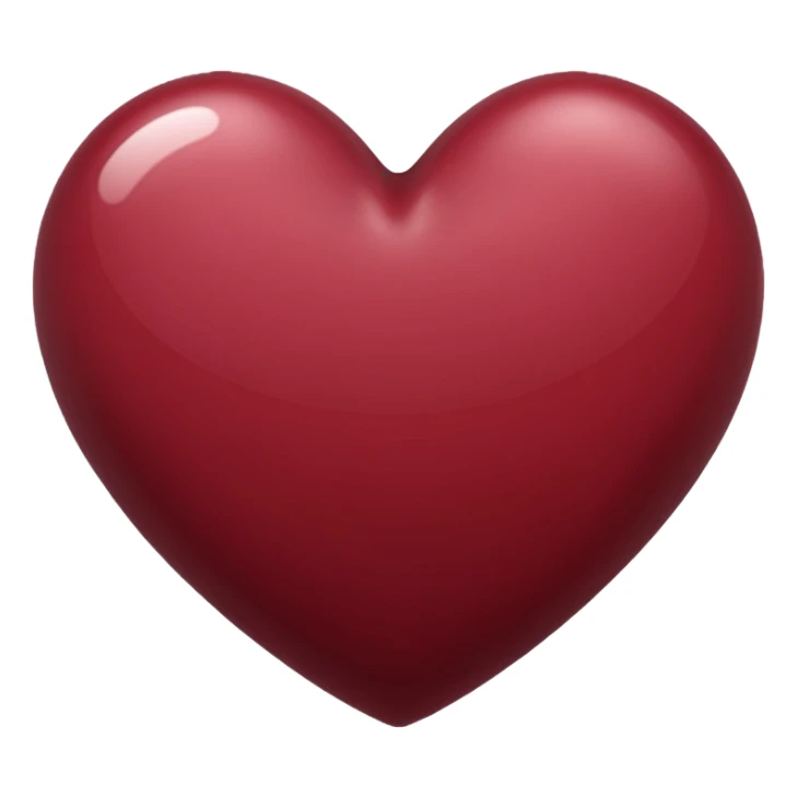 Maroon heart with no background sticker