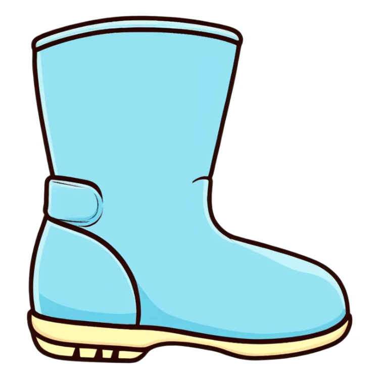 pastel blue baby boots sticker