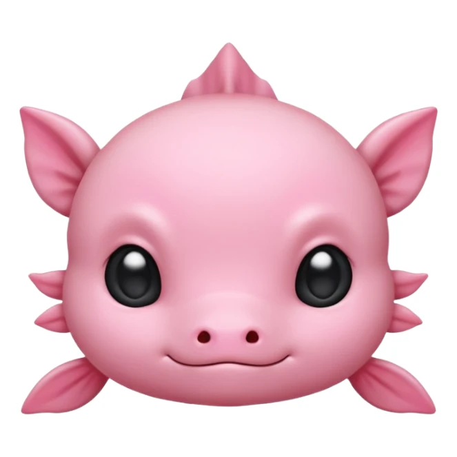 Axolotl face, chibi style, cute proportions, big eyes, simple sticker