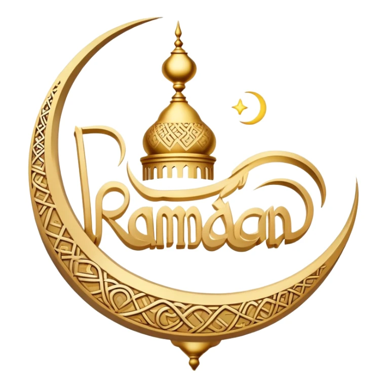 Ramadan Mubarak sign with beautiful light finish  sticker