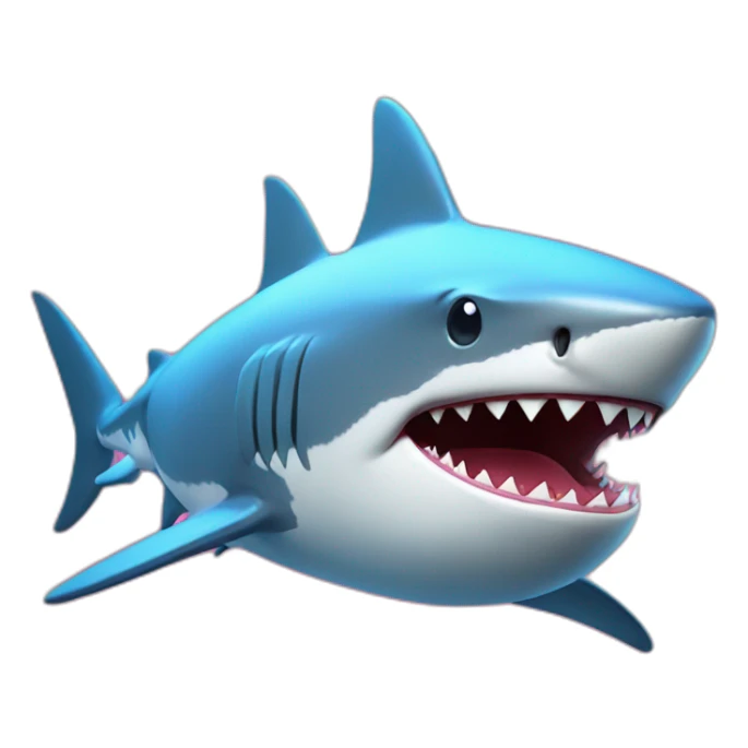 shark with laser on top of its head shooting out ahead sticker