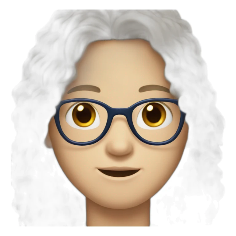 Brunette white boy with blue eyes with glasses sticker