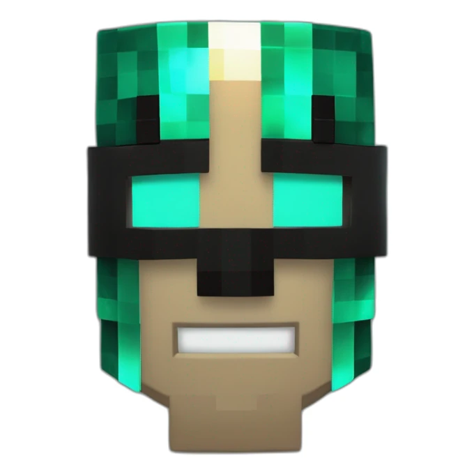 Pixel Minecraft Halloween Head Mask Diamond Obsidian Emerald Flame Shiny Glow Reward Legendary Unique Epic Mystery sticker