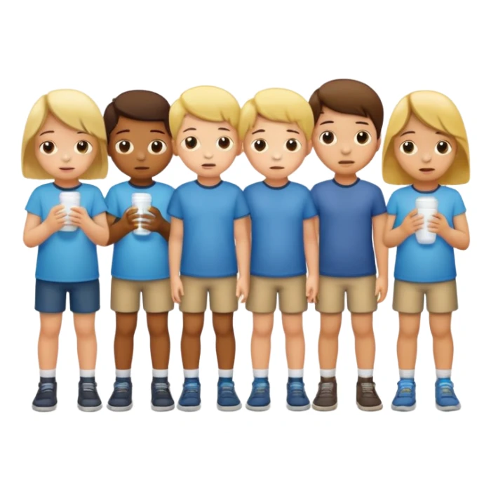 Children peeing standing sticker