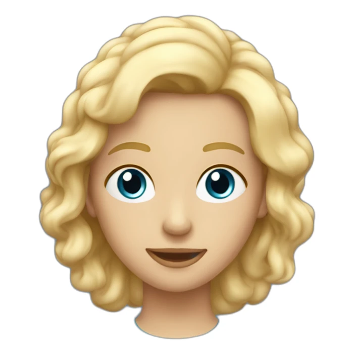 anglais pâle avec des cheveux blond et des yeux bleu sticker