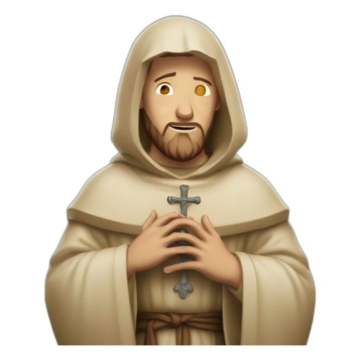 saint Francis of Assisi criying sticker
