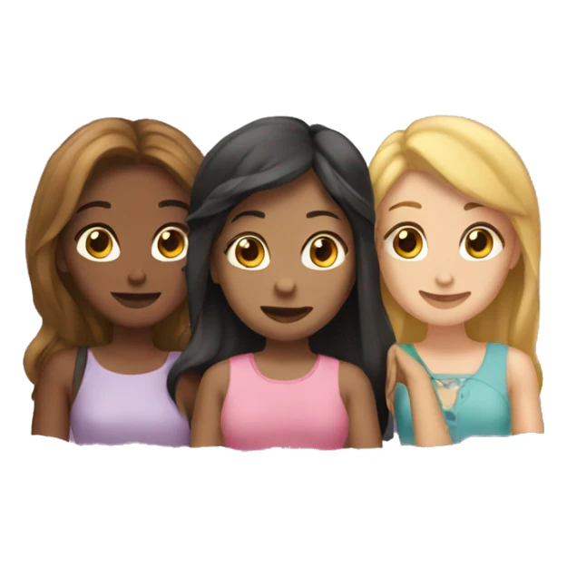 3 girls best friends  sticker