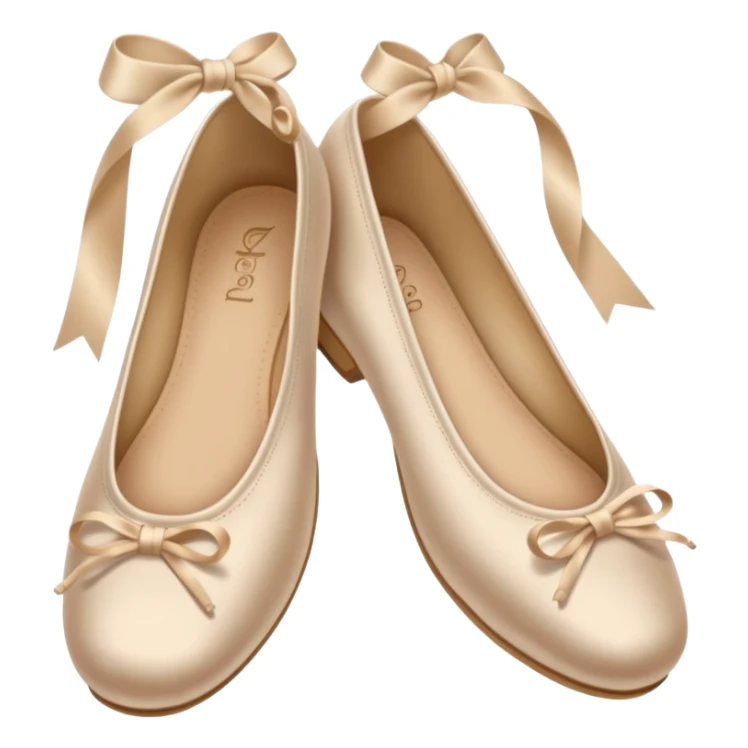 Beige silk ballerina shoes sticker