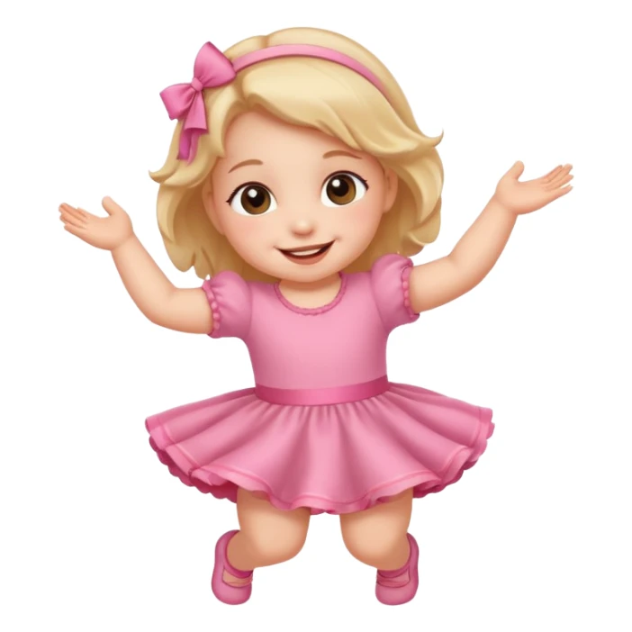 dance small baby girl sticker