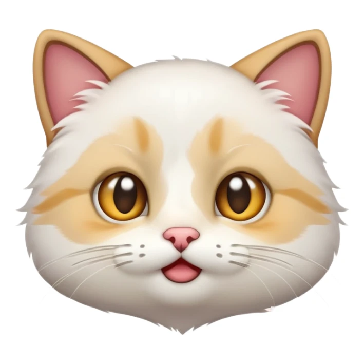 make a cat emoji so it looks like these emoji 😼😺😸 but it has this emotion 🥺 sticker