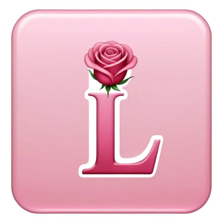 Letter “L” in rose color sticker
