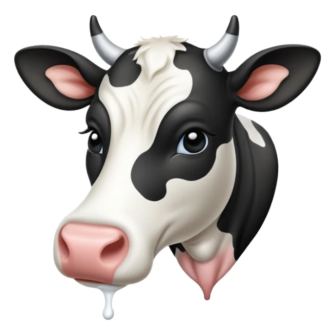 milking cow animated emoji for discord sticker