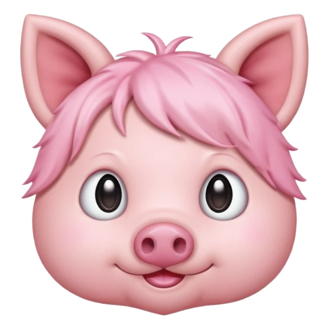 Cute piggy with cat ears sticker