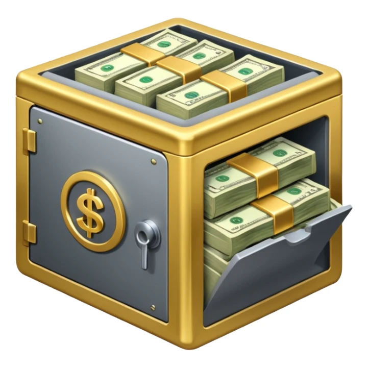 open filled cash money wifi vault sticker