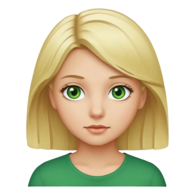 Girl blonde Green eyes sticker