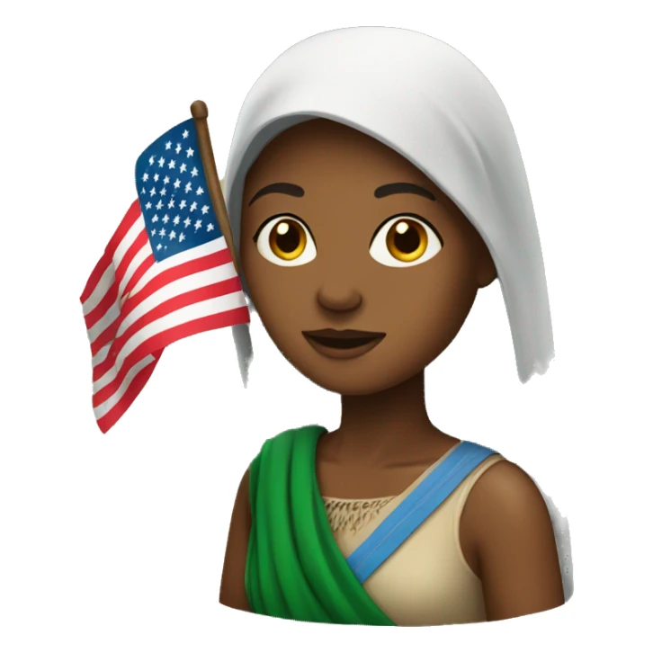 serian woman with flag sticker