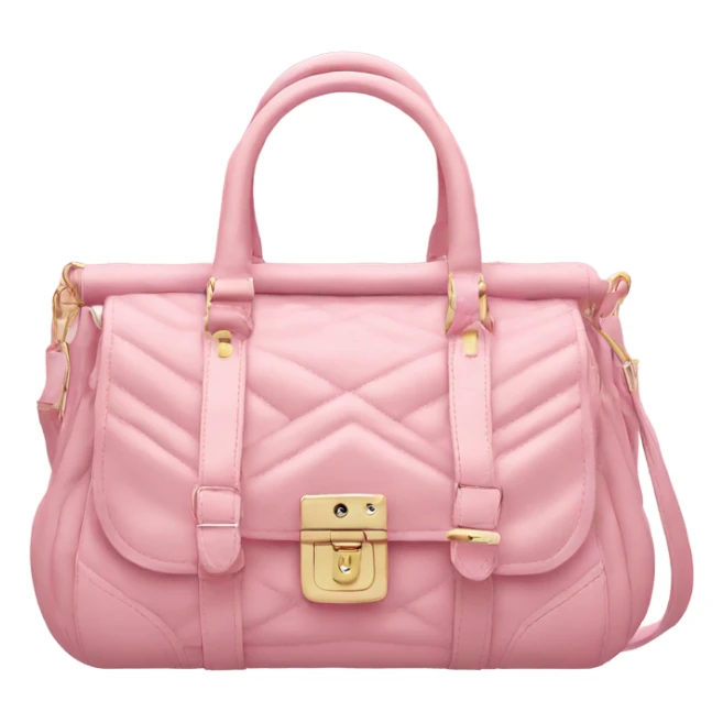 Baby pink channel bag sticker